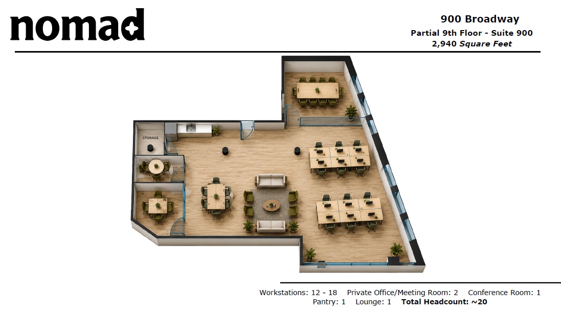 900 Broadway, New York, NY for lease Floor Plan- Image 1 of 5
