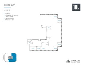 160 W Santa Clara St, San Jose, CA à louer Plan d  tage- Image 1 de 1