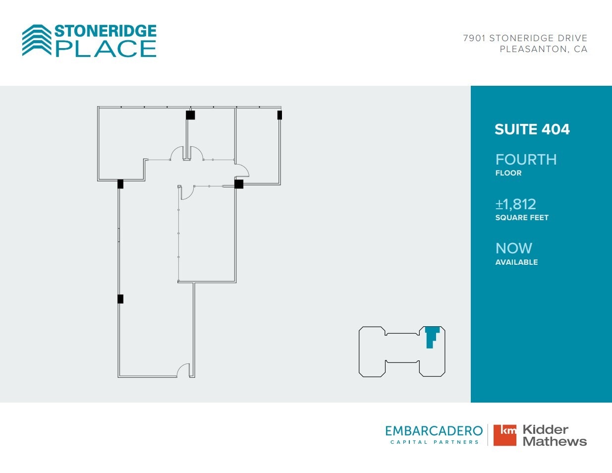 7901 Stoneridge Dr, Pleasanton, CA for lease Floor Plan- Image 1 of 1