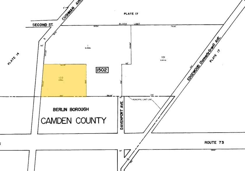 110 Cushman Ave, West Berlin, NJ for lease - Plat Map - Image 3 of 15