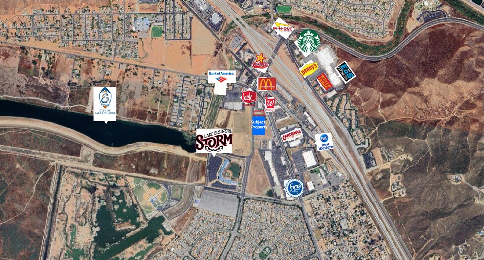 417 Diamond Dr, Lake Elsinore, CA for lease - Aerial - Image 2 of 9