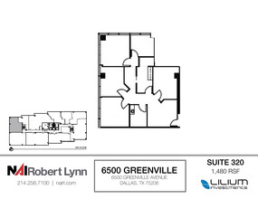 6500 Greenville Ave, Dallas, TX à louer Plan d’étage- Image 1 de 1