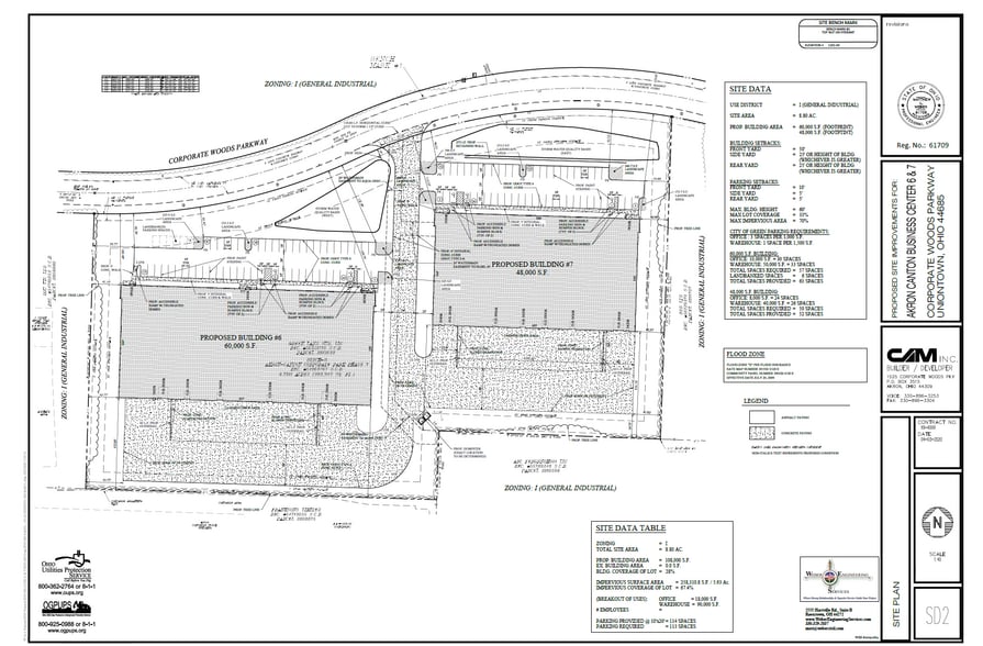 1460 Corporate Woods Pky, Uniontown, OH for lease - Site Plan - Image 3 of 3