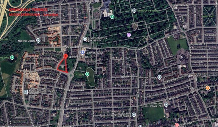 Springvale Ter, Middlesbrough à vendre Aérien- Image 1 de 2