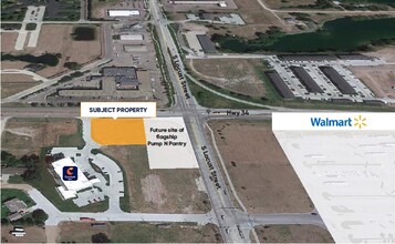 Highway 34 & S. Locust Street, Grand Island, NE - aerial  map view