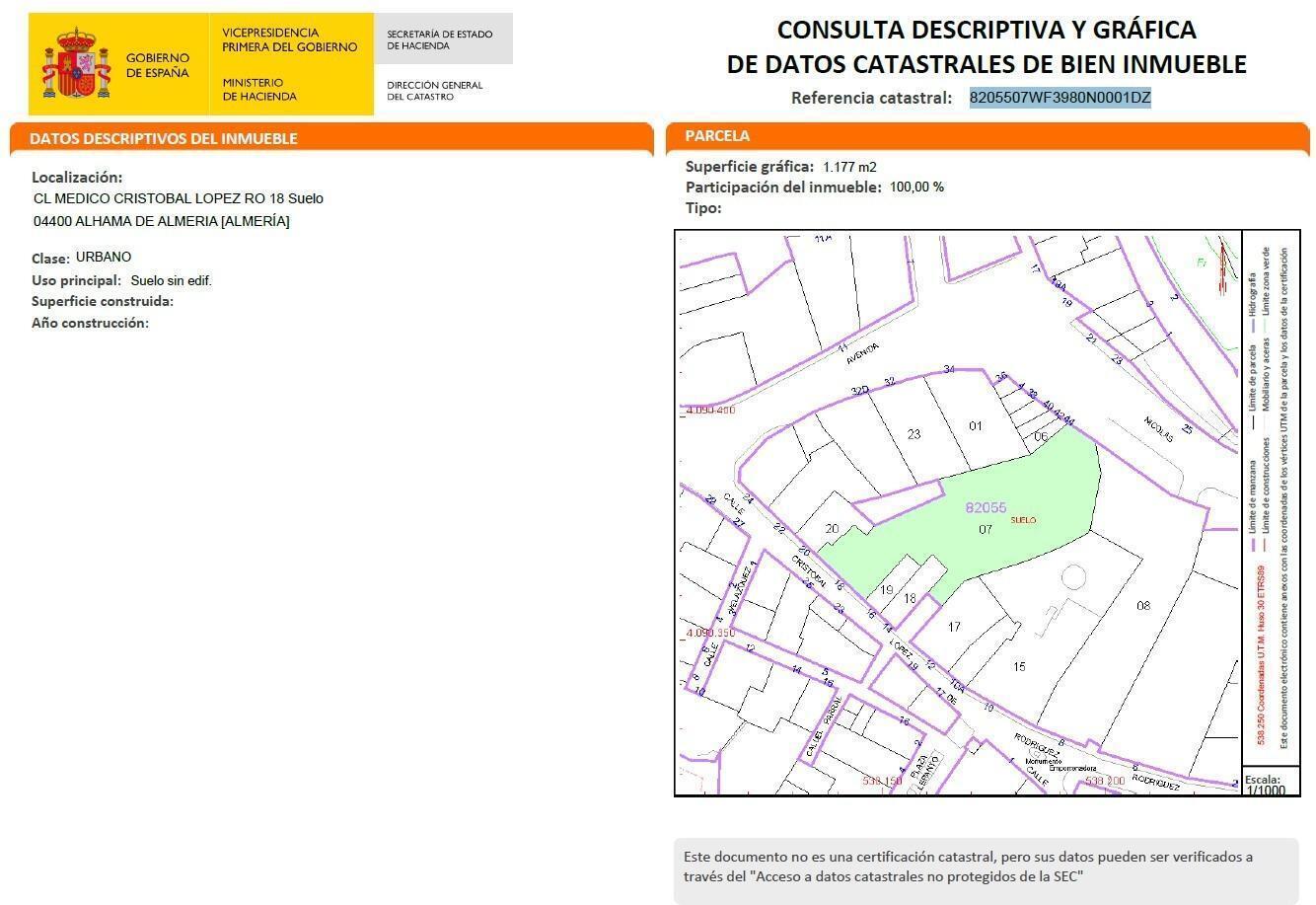 Calle Médico Cristóbal Rodríguez López, 18, Alhama de Almería, Almería for sale Primary Photo- Image 1 of 15