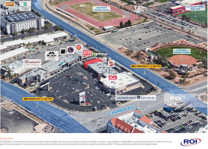 4480 Paradise Rd, Las Vegas, NV à louer - Aérien - Image 2 de 2