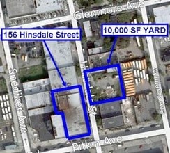 156 Hinsdale St, Brooklyn, NY - AÉRIEN Vue de la carte