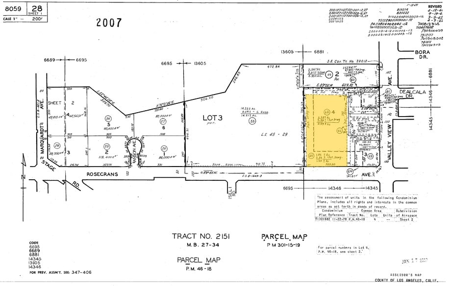14101 Rosecrans Ave, La Mirada, CA for lease - Plat Map - Image 2 of 17
