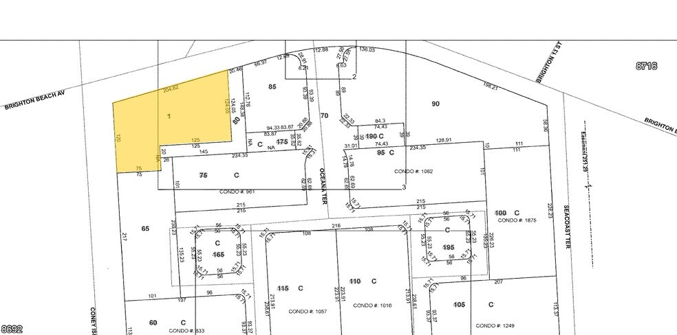 1002 Brighton Beach Ave, Brooklyn, NY à vendre - Plan cadastral - Image 3 de 3
