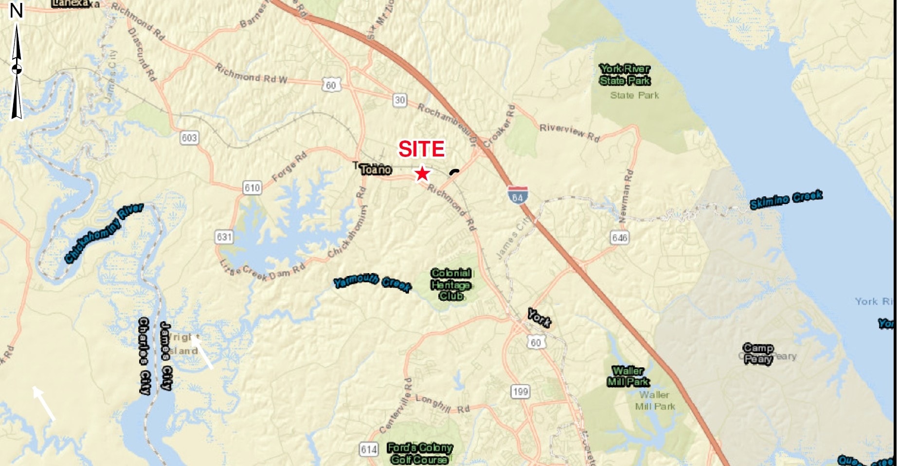 7734 Richmond Rd, Toano, VA for lease Aerial- Image 1 of 4