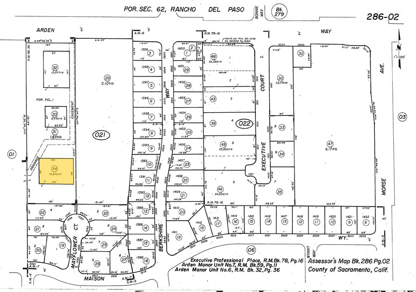 2862 Arden Way, Sacramento, CA à vendre - Plan cadastral - Image 1 de 1