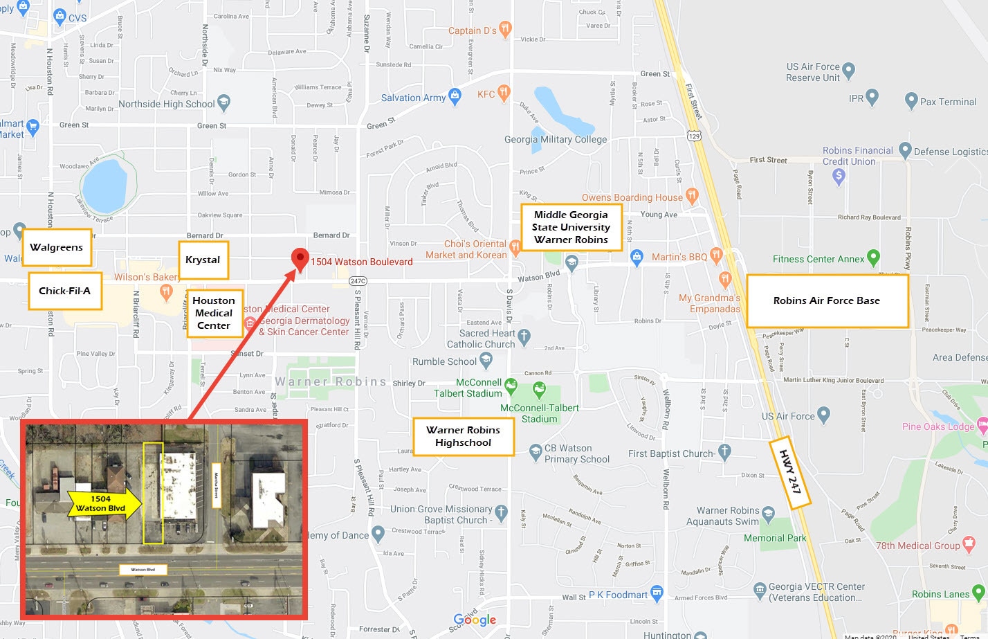 1504 Watson Blvd, Warner Robins, GA for sale Primary Photo- Image 1 of 4