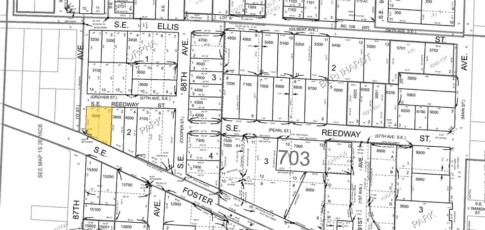 8705 SE Foster Rd, Portland, OR à vendre - Plan cadastral - Image 2 de 30