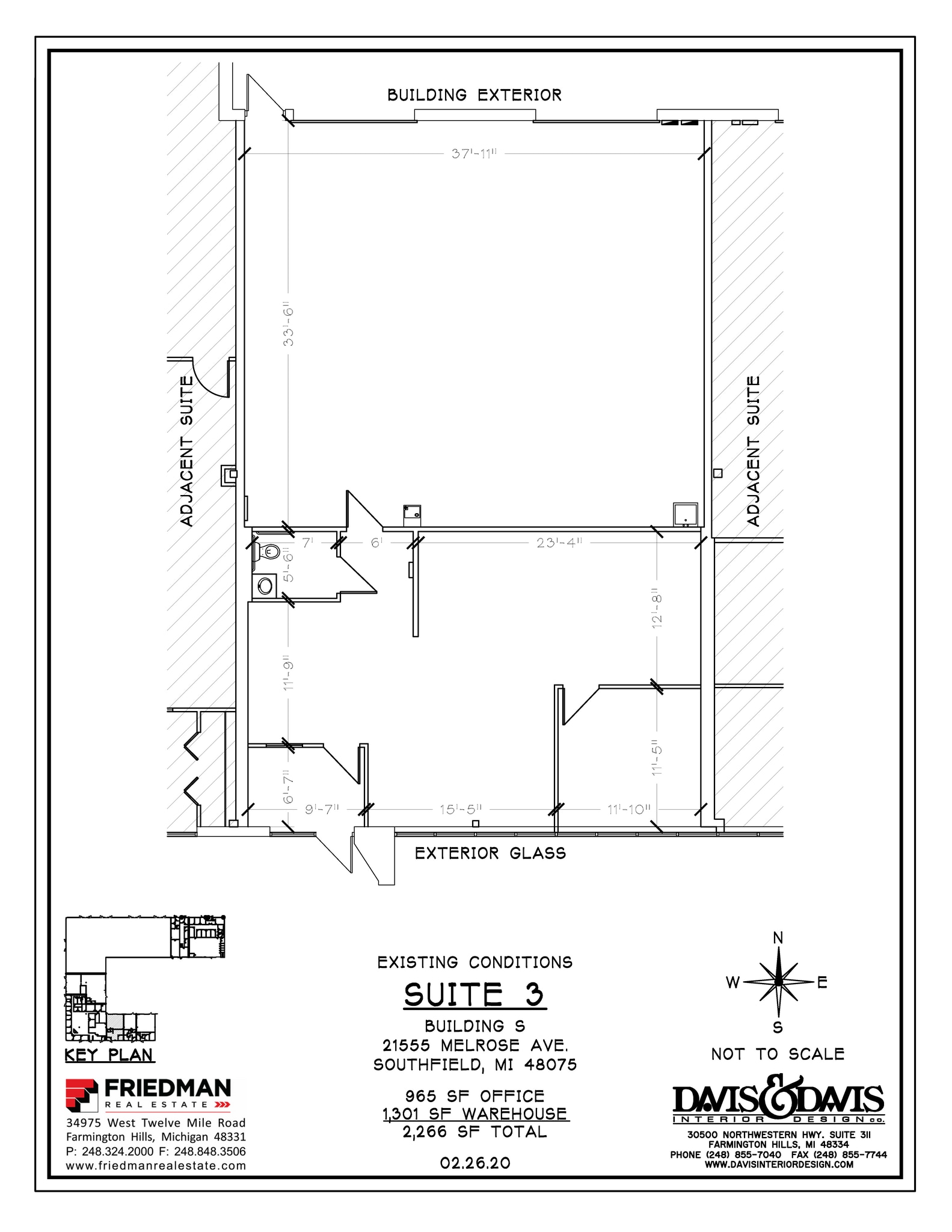 21455 Melrose Ave, Southfield, MI for lease Floor Plan- Image 1 of 2