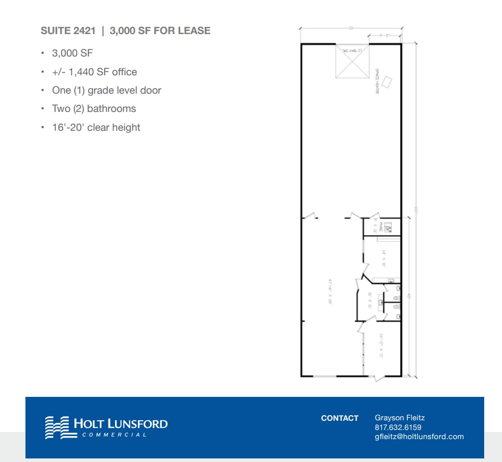 2501-2519 Gravel Dr, Fort Worth, TX à louer Plan d’étage- Image 1 de 1