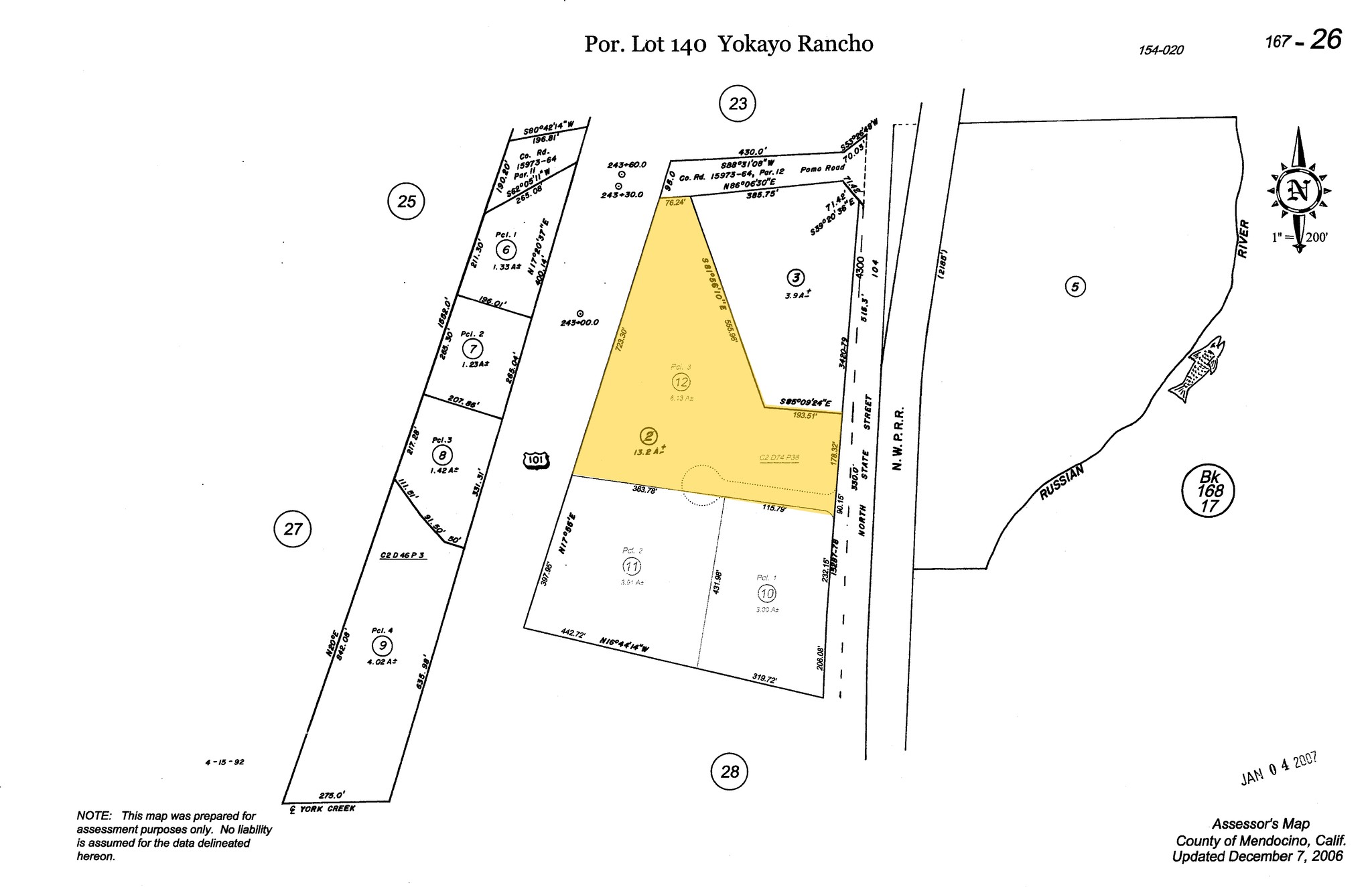 4260 N State St, Ukiah, CA for sale Plat Map- Image 1 of 1