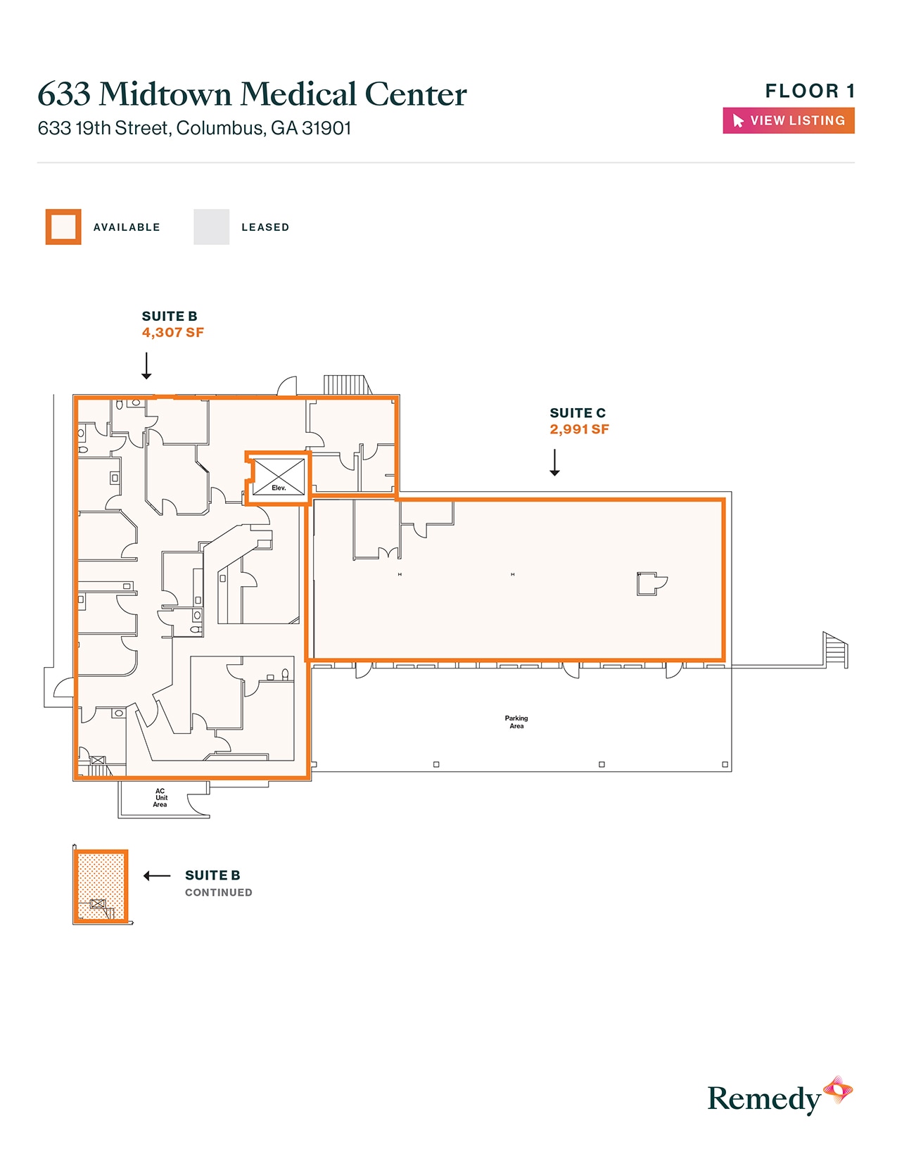 633 19th St, Columbus, GA à louer Plan d’étage- Image 1 de 1