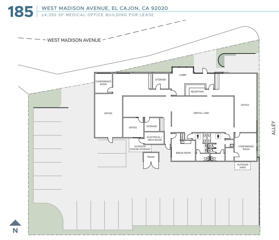 185 W Madison Ave, El Cajon, CA for lease Site Plan- Image 1 of 1