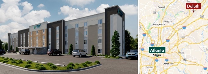 WoodSpring Suites by Choice - Land, Duluth, GA à vendre - Photo du bâtiment - Image 1 de 2