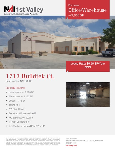 1713 Buildtek Ct, Las Cruces, NM à vendre - Photo du bâtiment - Image 1 de 1