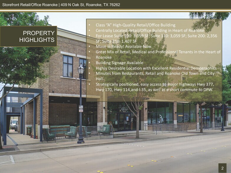 409 N Oak St, Roanoke, TX à louer - Photo du bâtiment - Image 2 de 86