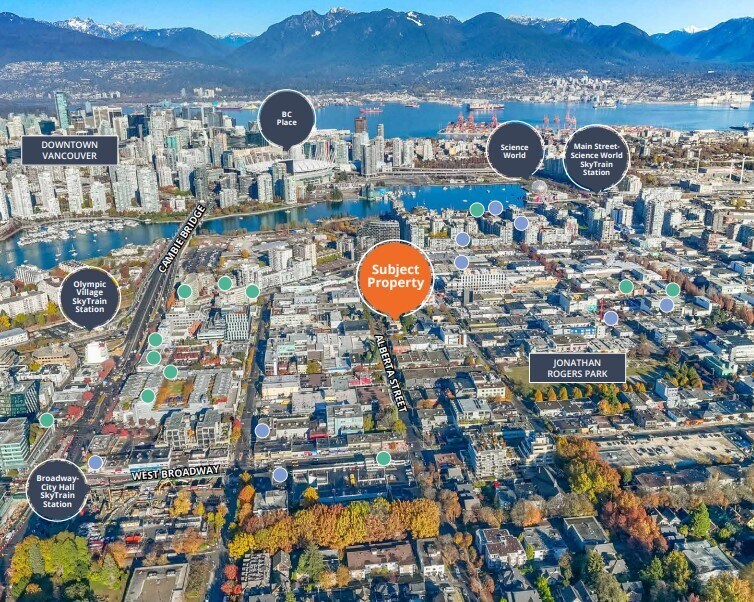 2128-2138 Alberta St, Vancouver, BC - Aérien Vue de la carte - Image2