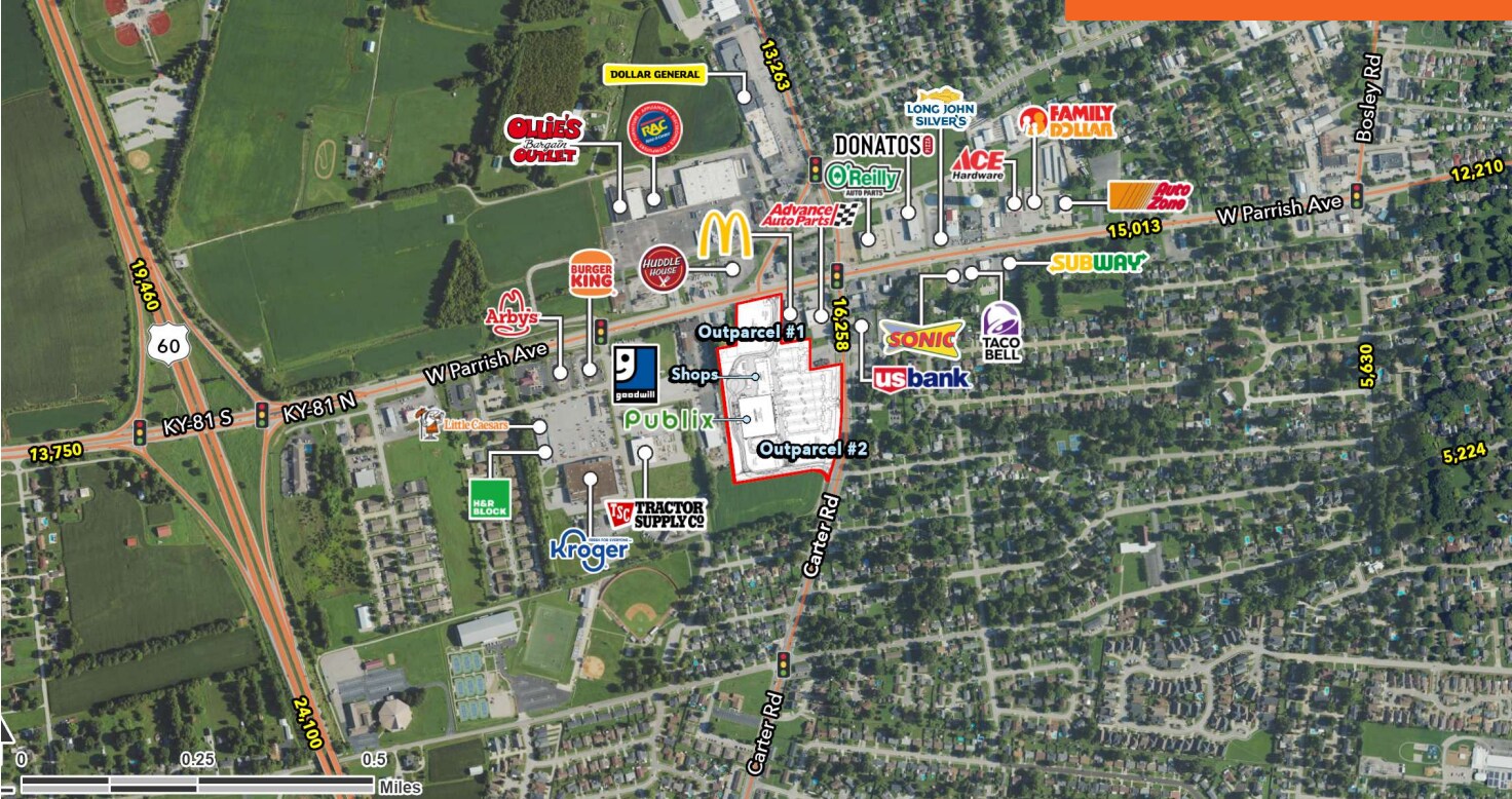 W CARTER ROAD & WEST PARRISH AVENUE Ave, Owensboro, KY à louer Photo principale- Image 1 de 3