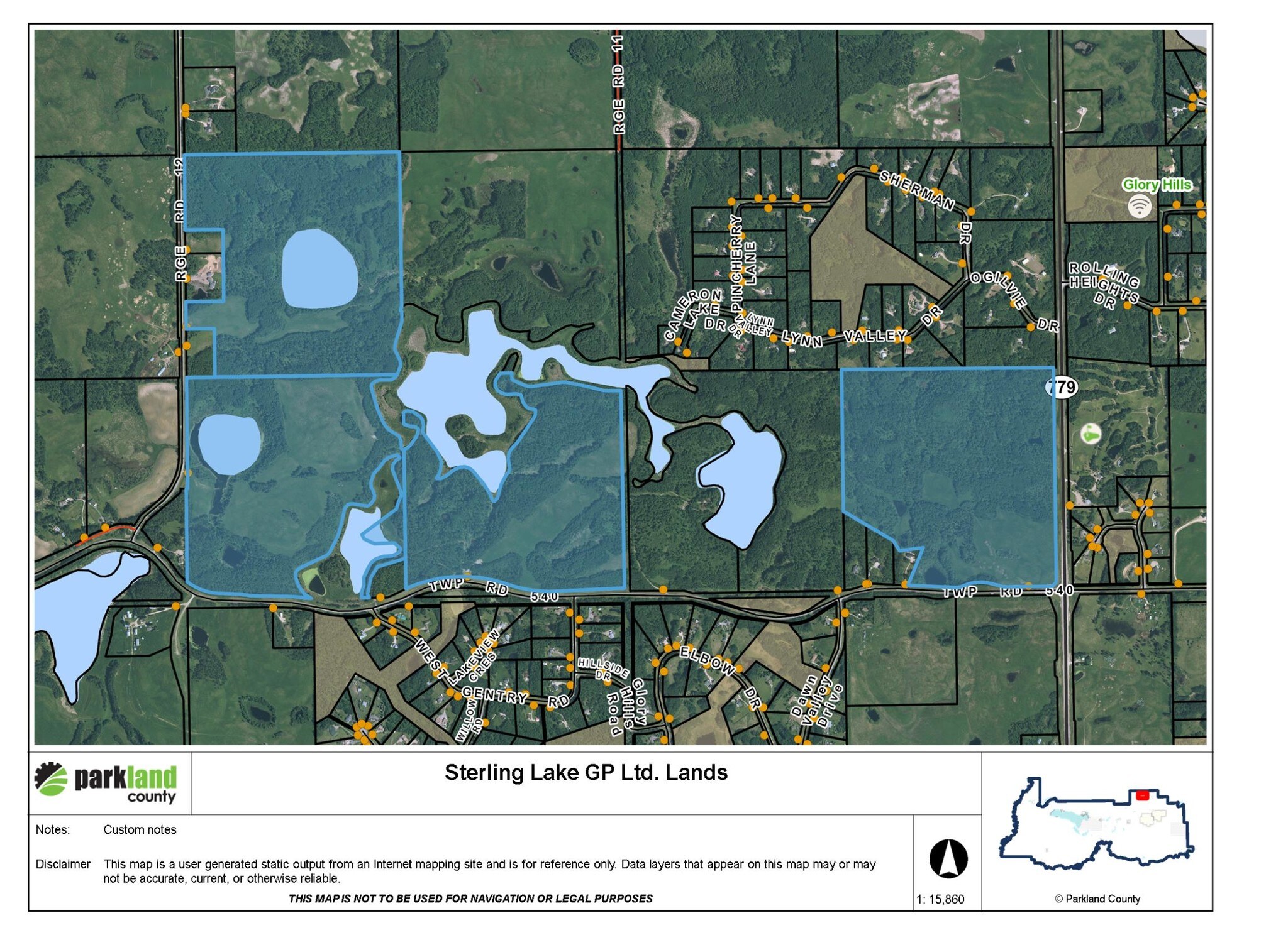 Township Road 540, Parkland County, AB à vendre Aérien- Image 1 de 1