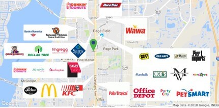 11150 S Cleveland Ave, Fort Myers, FL - Aerial map view