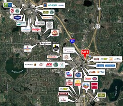 Old US 23 Hwy, Brighton, MI - Aerial map view