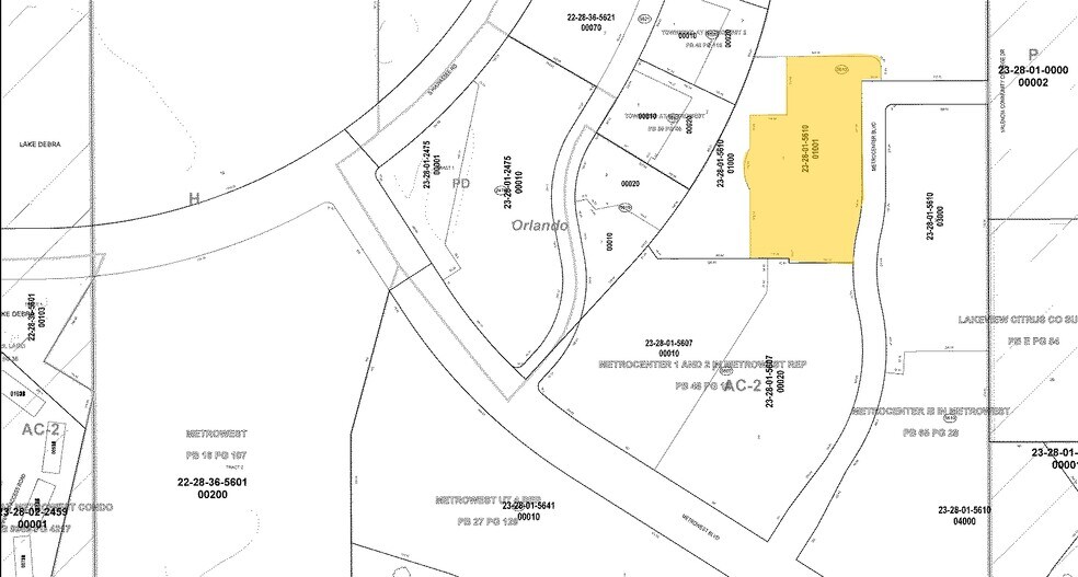 1800 Metrocenter Blvd, Orlando, FL à vendre - Plan cadastral - Image 2 de 5