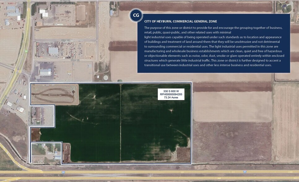 330 S 600 W, Heyburn, ID à vendre - Aérien - Image 2 de 3