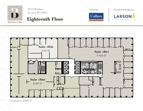 100 N Broadway, Saint Louis, MO à louer Plan d’étage- Image 1 de 1