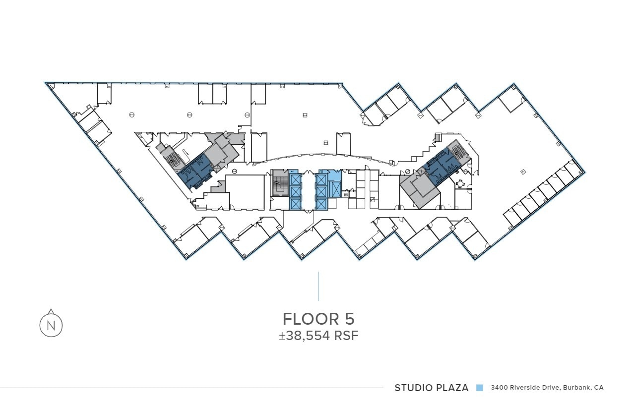 3400 W Riverside Dr, Burbank, CA à louer Plan d’étage- Image 1 de 1