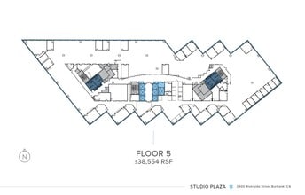 3400 W Riverside Dr, Burbank, CA à louer Plan d’étage- Image 1 de 1