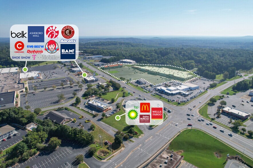 1432-1560 E Dixie Dr, Asheboro, NC à louer - Photo du bâtiment - Image 3 de 10