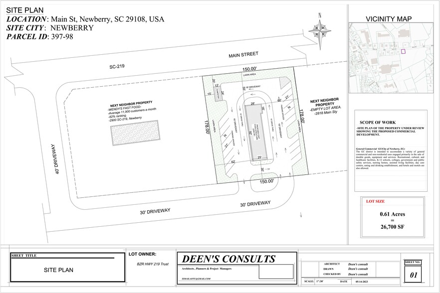 00 Main st, Newberry, SC à vendre - Plan de site - Image 1 de 1