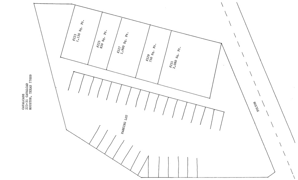 223-231 Cavalcade St, Houston, TX à louer - Plan de site - Image 2 de 2