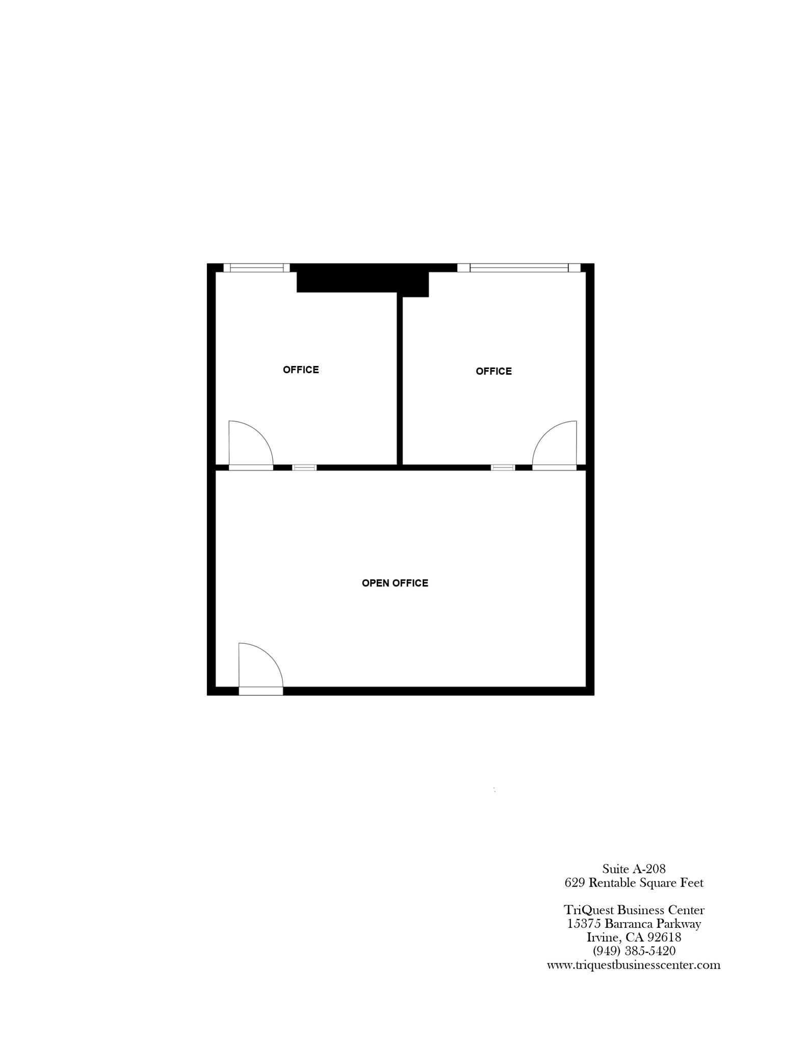 15375 Barranca Pky, Irvine, CA à louer Plan d’étage- Image 1 de 1