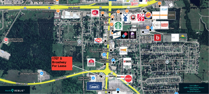 1707 S Broadway St, Sulphur Springs, TX for lease Map- Image 2 of 3