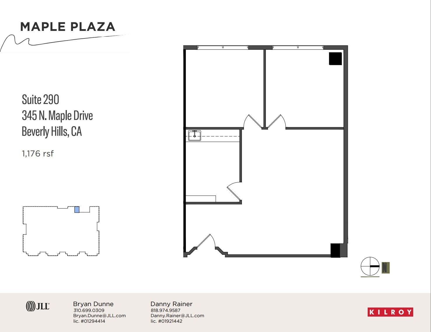 345 N Maple Dr, Beverly Hills, CA à louer Plan d’étage- Image 1 de 1