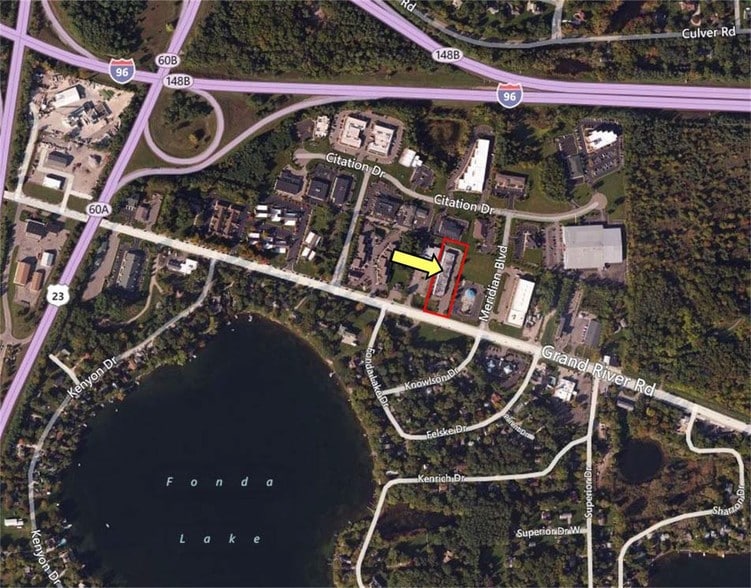 10489 Grand River Rd, Brighton, MI for lease - Aerial - Image 3 of 6