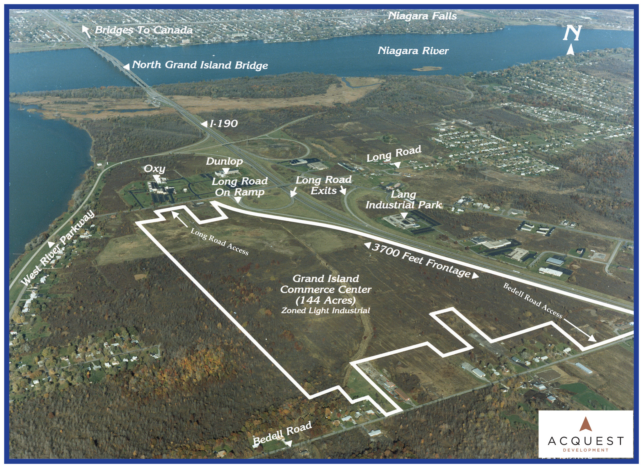 I-190 & Long Rd, Grand Island, NY for sale Aerial- Image 1 of 4