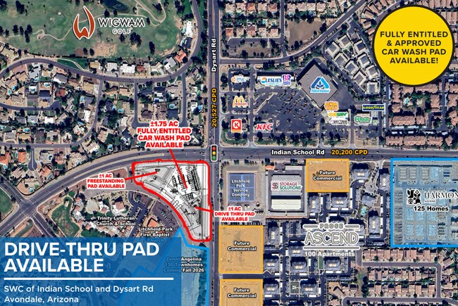 Plus de détails pour SWC Indian School & Dysart Rd, Avondale, AZ - Terrain à louer