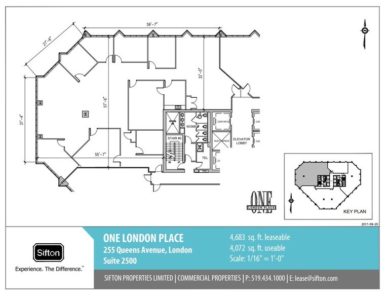 255 Queens Ave, London, ON à louer - Plan d’étage - Image 2 de 4