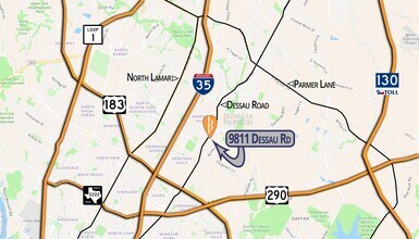 9811 Dessau Rd, Austin, TX à louer Carte- Image 2 de 3