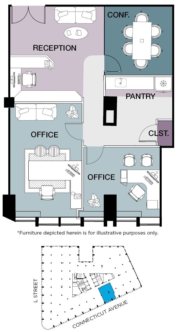 1025 Connecticut Ave NW, Washington, DC à louer Plan d’étage- Image 1 de 1