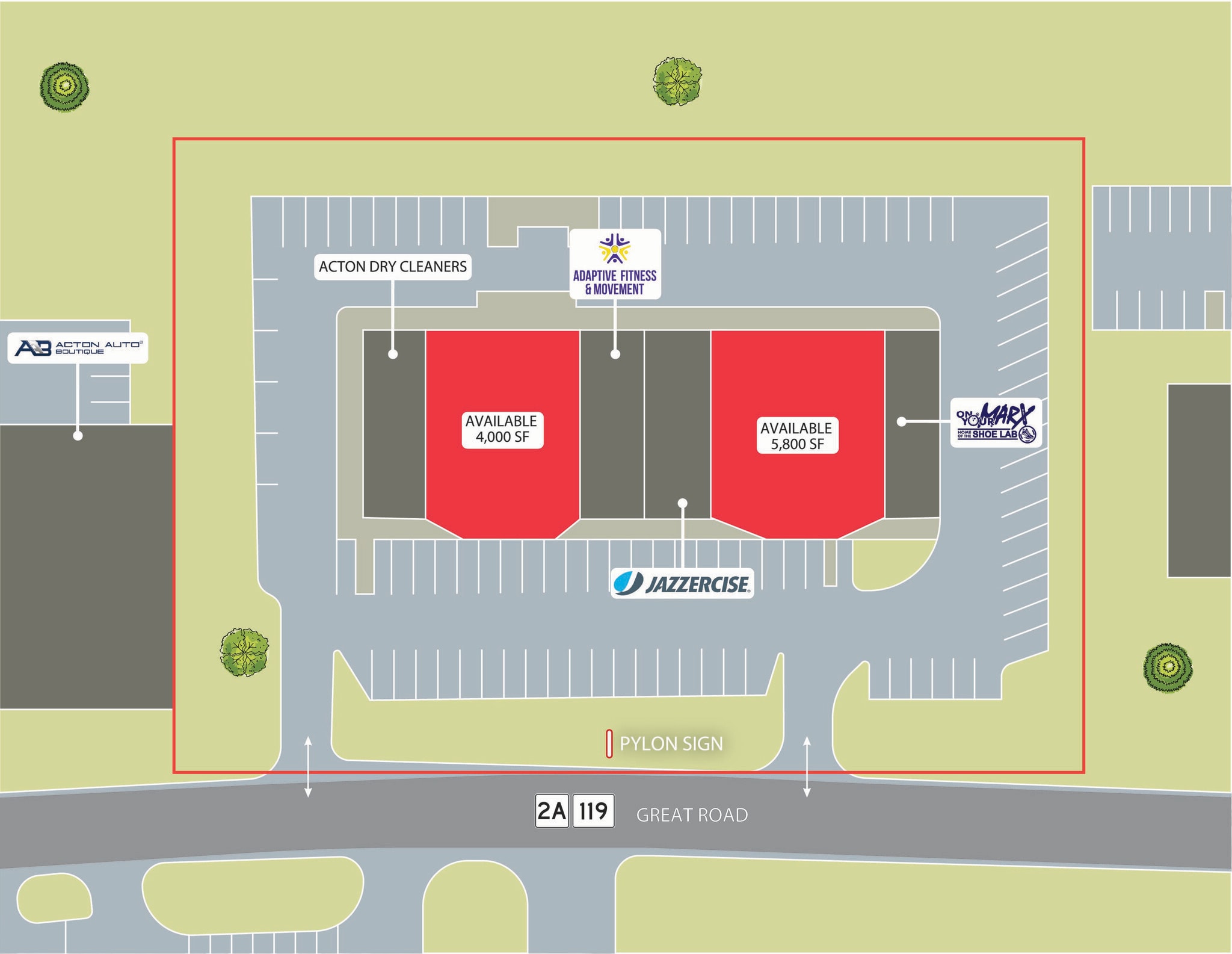 425 Great Rd, Acton, MA à louer Plan de site- Image 1 de 1