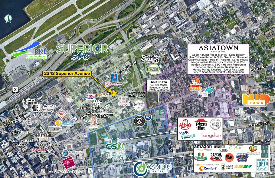 2343 Superior Ave E, Cleveland, OH à louer - Photo principale - Image 1 de 1